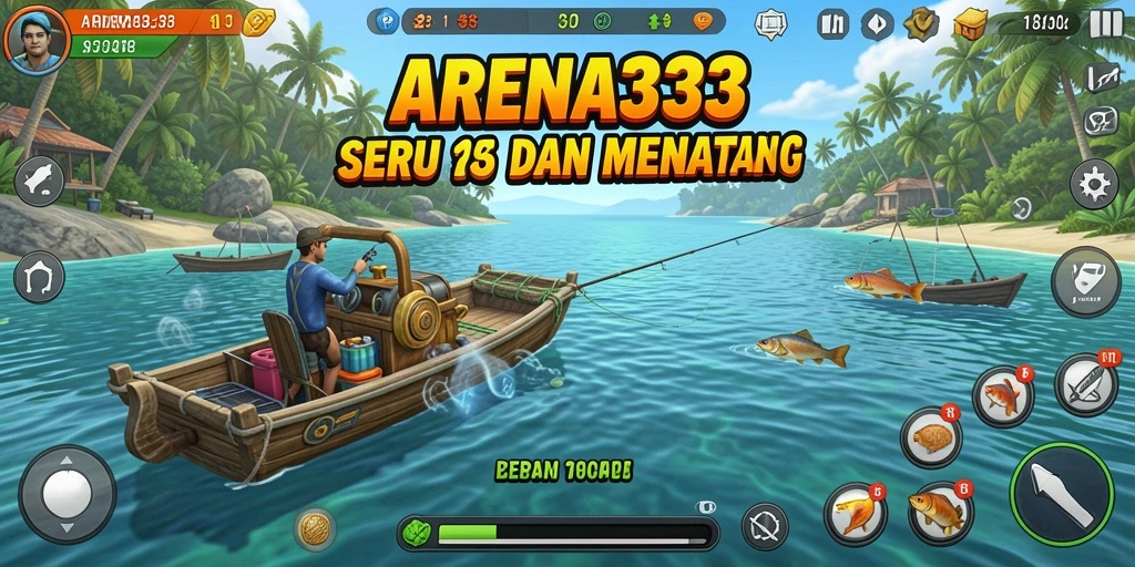 Tampilan gameplay ARENA333 yang menawan saat memancing di lautan.