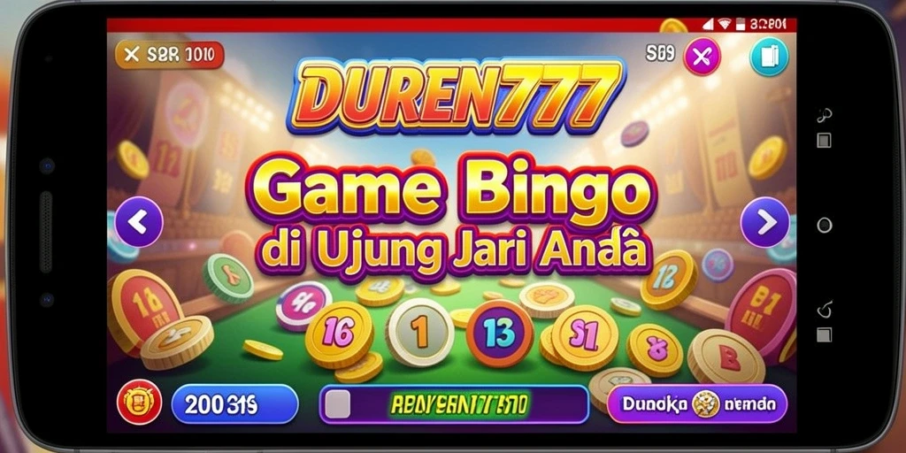 Tampilan gameplay menarik DUREN777 dengan papan Bingo dan hadiah.
