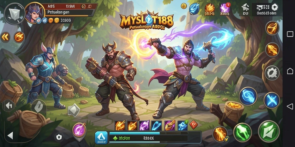 Tangkapan layar menunjukkan pertarungan epik dalam MYSLOT188.