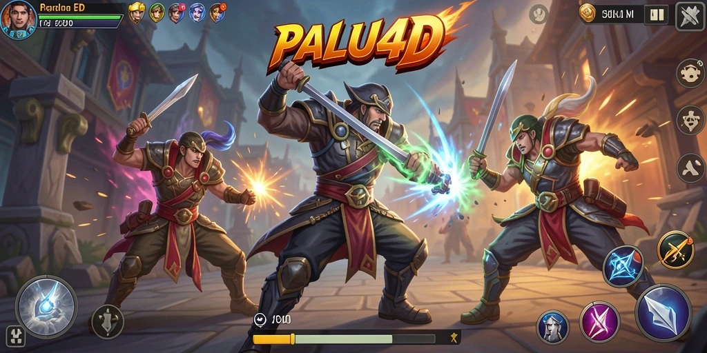 Screenshot PALU4D menunjukkan aksi pertarungan yang intens dan grafis menakjubkan.